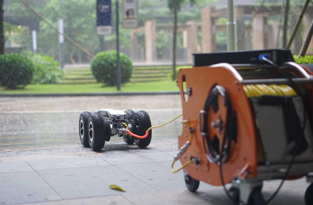 中国水泥厂管道检测机器人